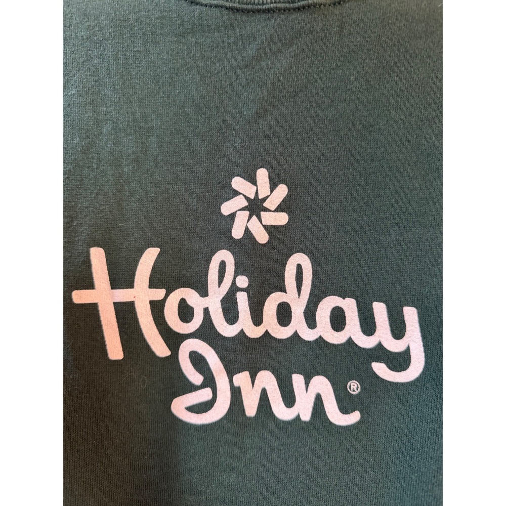 Vintage Jerzees Holiday Inn Sweatshirt Mens Large Green Made in USA Crewneck L